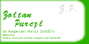 zoltan purczl business card